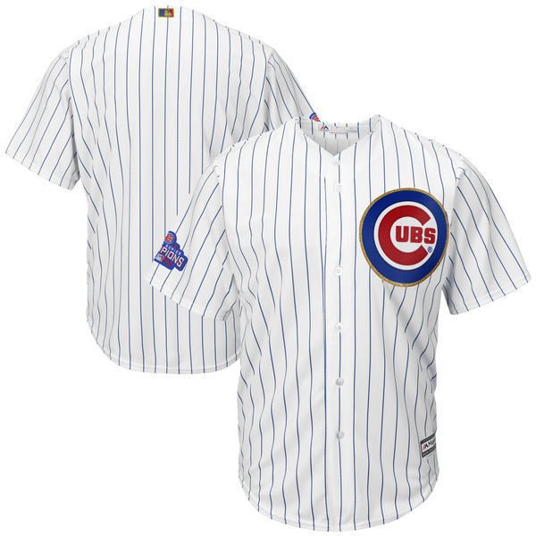 2017 MLB Chicago Cubs Blank CUBS White Gold Program Game Jersey
